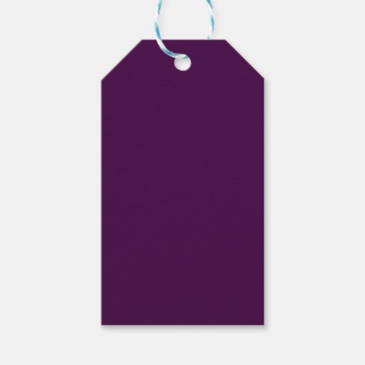 Eitplant Paarse vaste kleur Cadeaulabel (Voorkant)