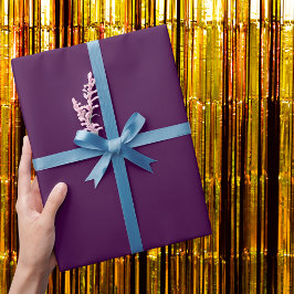 Eitplant Paarse vaste kleur Cadeaupapier