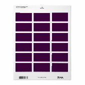 Eitplant Paarse vaste kleur Etiket (Full Sheet)