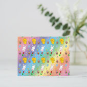 Eitrooster van de eiermand van de regenboogschop feestdagenkaart (Staand voorkant)