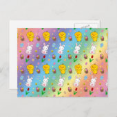 Eitrooster van de eiermand van de regenboogschop feestdagenkaart (Voorkant / Achterkant)