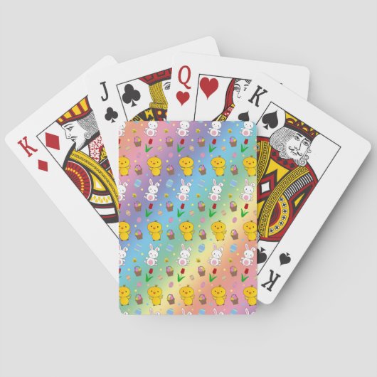 Eitrooster van de eiermand van de regenboogschop pokerkaarten (Achterkant)