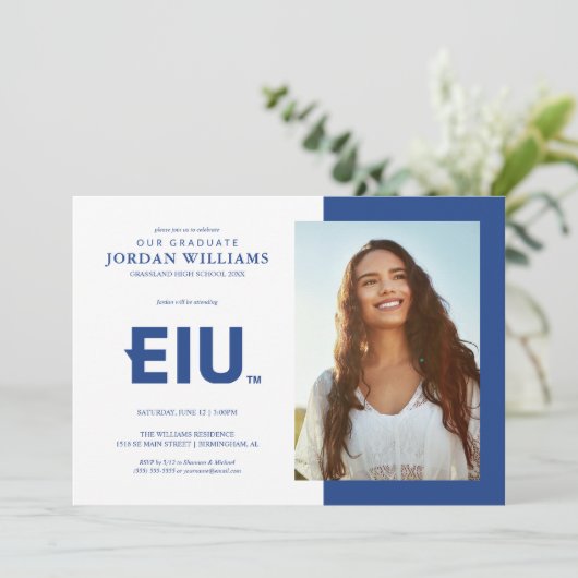 EIU Blokletter Aankondiging (Staand voorkant)