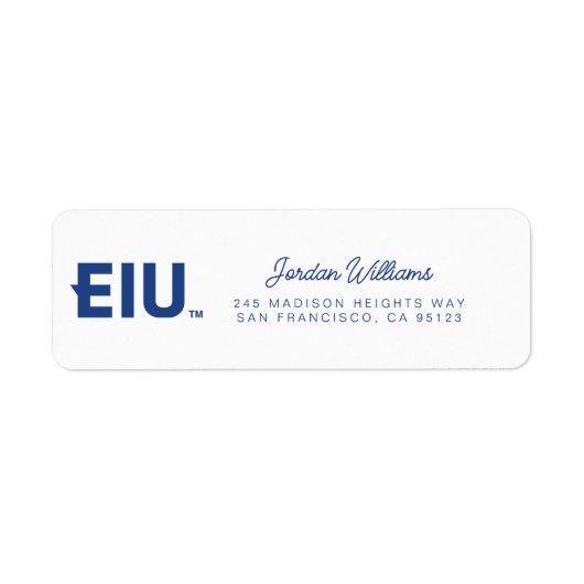 EIU-blokletter Etiket (Voorkant)