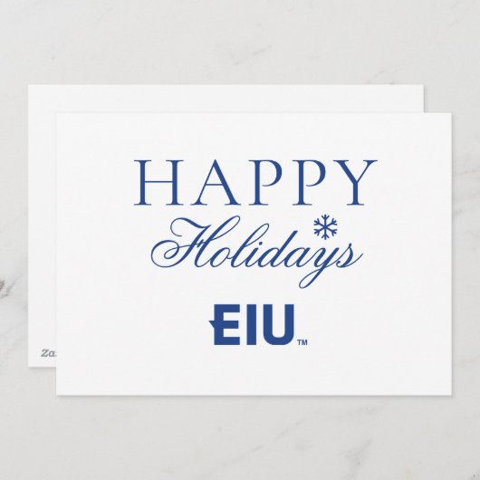 EIU-blokletter Feestdagenkaart (Voorkant / Achterkant)