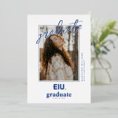 EIU Blokletter Folie Uitnodiging (Staand Voorkant)