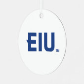 EIU-blokletter Metalen Ornament (Voorkant links)