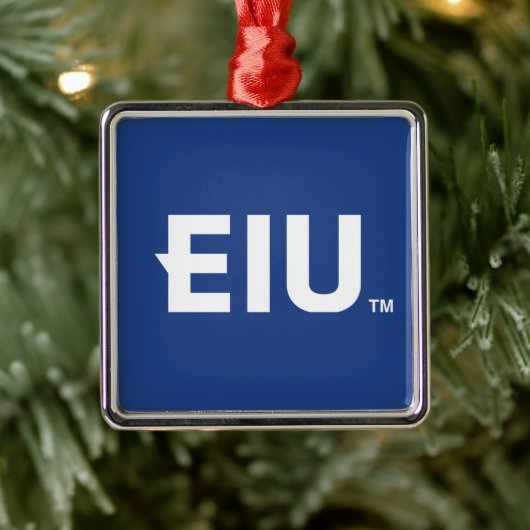 EIU-blokletter Metalen Ornament (Boom)
