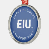 EIU-blokletter Metalen Ornament (Links)