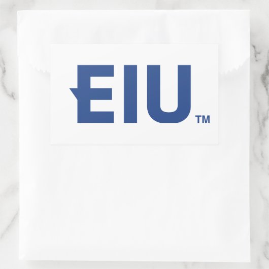 EIU-blokletter Rechthoekige Sticker (Tas)