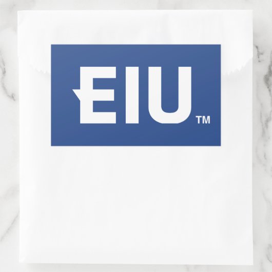 EIU-blokletter Rechthoekige Sticker (Tas)