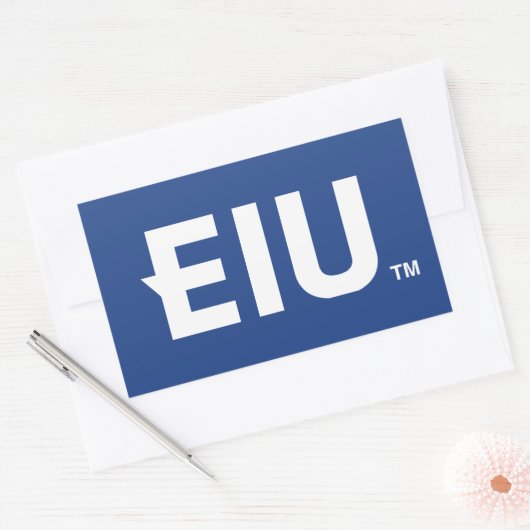 EIU-blokletter Rechthoekige Sticker (Envelop)