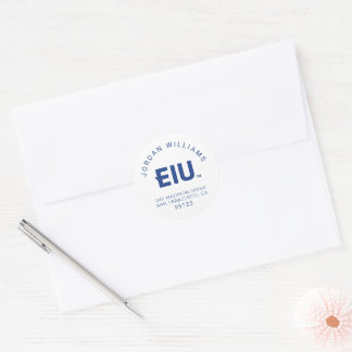 EIU-blokletter Ronde Sticker
