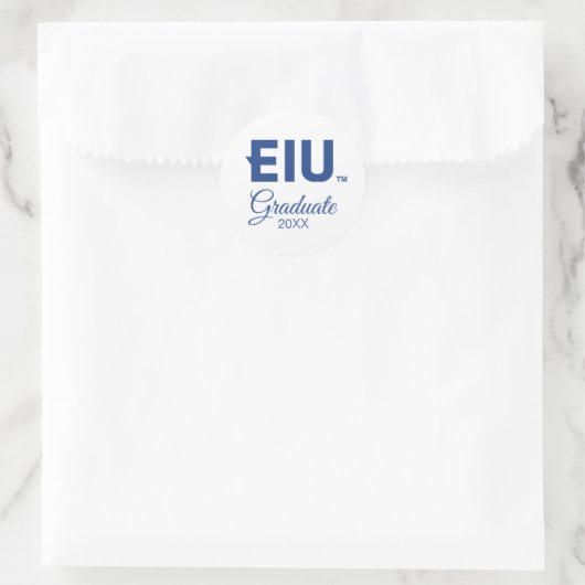 EIU-blokletter Ronde Sticker (Tas)