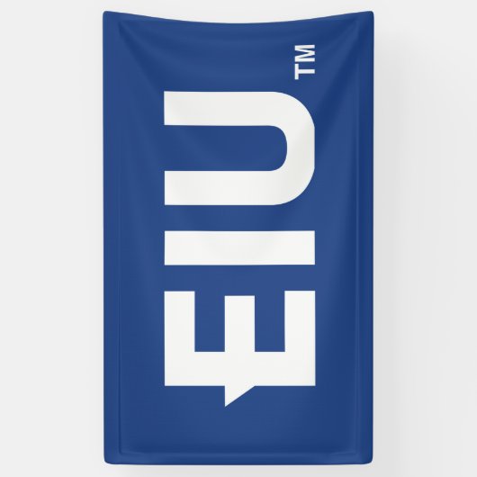 EIU-blokletter Spandoek (Verticaal)