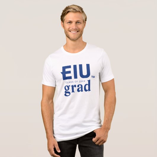 EIU-blokletter Tri-Blend Shirt (Voorkant volledig)