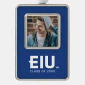 EIU-blokletter Verzilverd Omlijst Ornament (Voorkant)