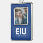 EIU-blokletter Verzilverd Omlijst Ornament (Links)