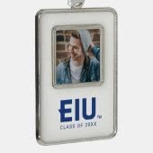 EIU-blokletter Verzilverd Omlijst Ornament (Rechts)