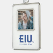 EIU-blokletter Verzilverd Omlijst Ornament (Links)