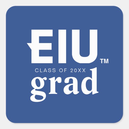 EIU-blokletter Vierkante Sticker (Voorkant)