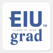 EIU-blokletter Vierkante Sticker (Voorkant)