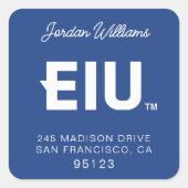 EIU-blokletter Vierkante Sticker (Voorkant)