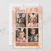 Eiverf Spletters Abstract 4-foto Happy Easter Feestdagenkaart (Voorkant)