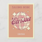 Eivissa Ibiza España retro  party Briefkaart (Voorkant)