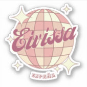 Eivissa Ibiza España vakantiereis souvenir Sticker (Voorkant)