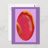 Eivormig jood/Steendigitaal Briefkaart voor kunst (Voorkant / Achterkant)