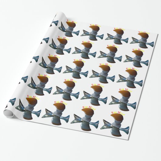 Eivormige Ontwerpen met een Knik Cadeaupapier (Uitgerold)