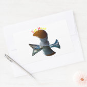 Eivormige Ontwerpen met een Knik Rechthoekige Sticker (Envelop)
