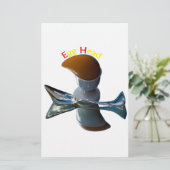 Eivormige Ontwerpen met een Knipoog Briefpapier (Staand voorkant)