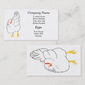 Eivrije uitloop, graanvoer, organische visitekaart visitekaartje (Voorkant / Achterkant)