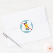 Eivrije voedselallergie ronde sticker (Envelop)