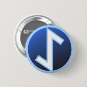 Eiwaz Yew Rune Ronde Button 5,7 Cm (Voorkant /achterkant)