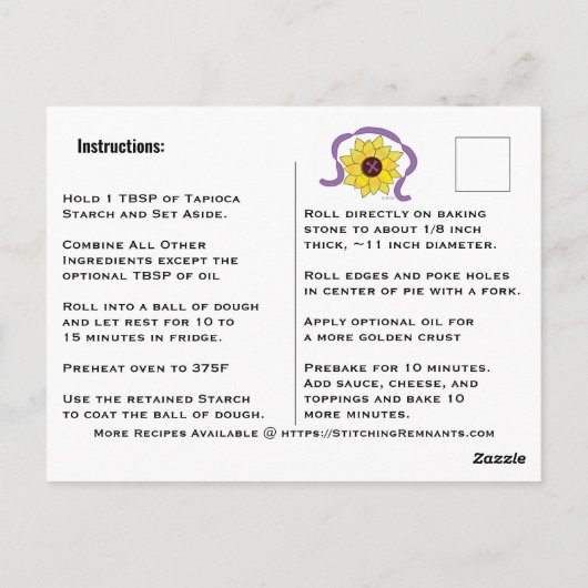 Eiwit verpakt Briefkaart voor roestwinning (Achterkant)