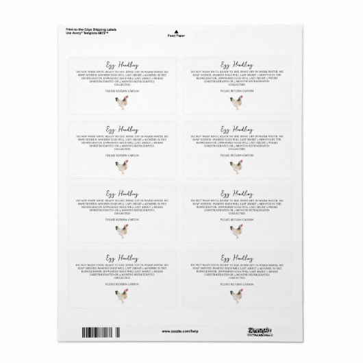 Eiwitbehandeling Sticker Verpakking Etiket (Full Sheet)