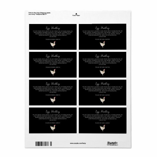 Eiwitbehandeling Sticker Verpakking Etiket (Full Sheet)