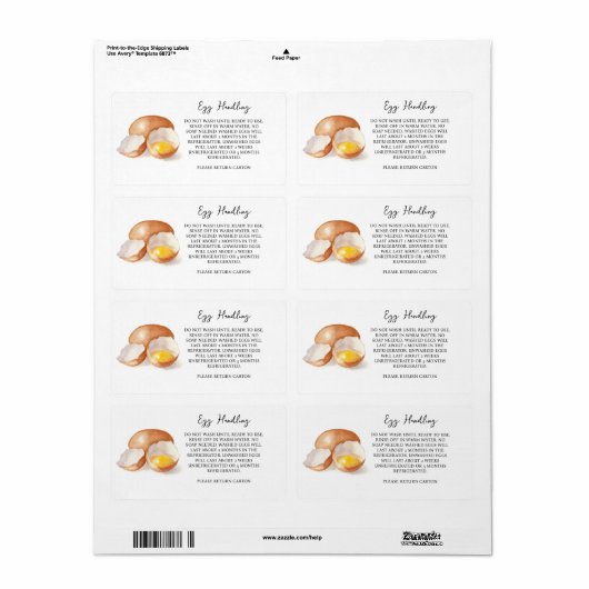 Eiwitbehandeling Sticker Verpakking Etiket (Full Sheet)