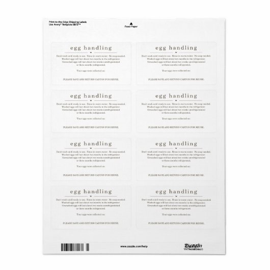 Eiwitbehandeling Sticker Verpakking Etiket (Full Sheet)