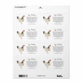 Eiwitbehandeling Sticker Verpakking Etiket (Full Sheet)