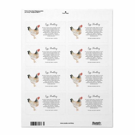 Eiwitbehandeling Sticker Verpakking Etiket (Full Sheet)