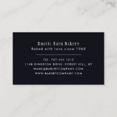 Eiwitbrood, bakkerijen, bakkerijwinkel visitekaartje (Achterkant)