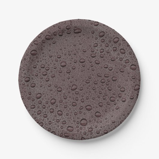 Eiwitbruine druppeltjes papieren bordje (Voorkant)