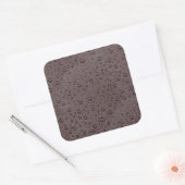Eiwitbruine druppeltjes vierkante sticker (Envelop)