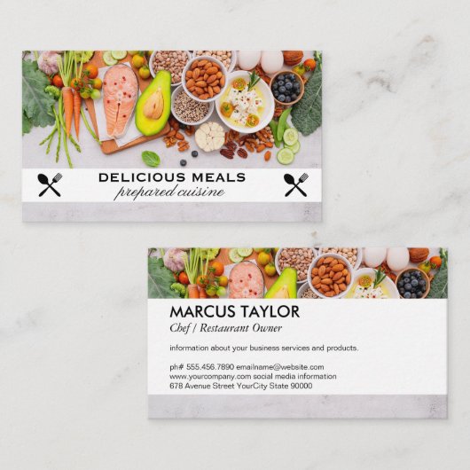 Eiwitgroenten Noten Bessen Visitekaartje (Voorkant / Achterkant)