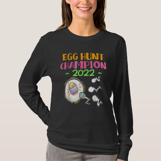 Eiwitjachtkampioen 2022 Pasen van de zwangerschap T-shirt (Voorkant)