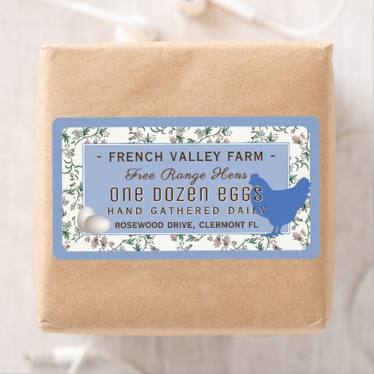 Eiwitkarton Etiket Botanisch met Hen en Eieren Blu (Insitu)